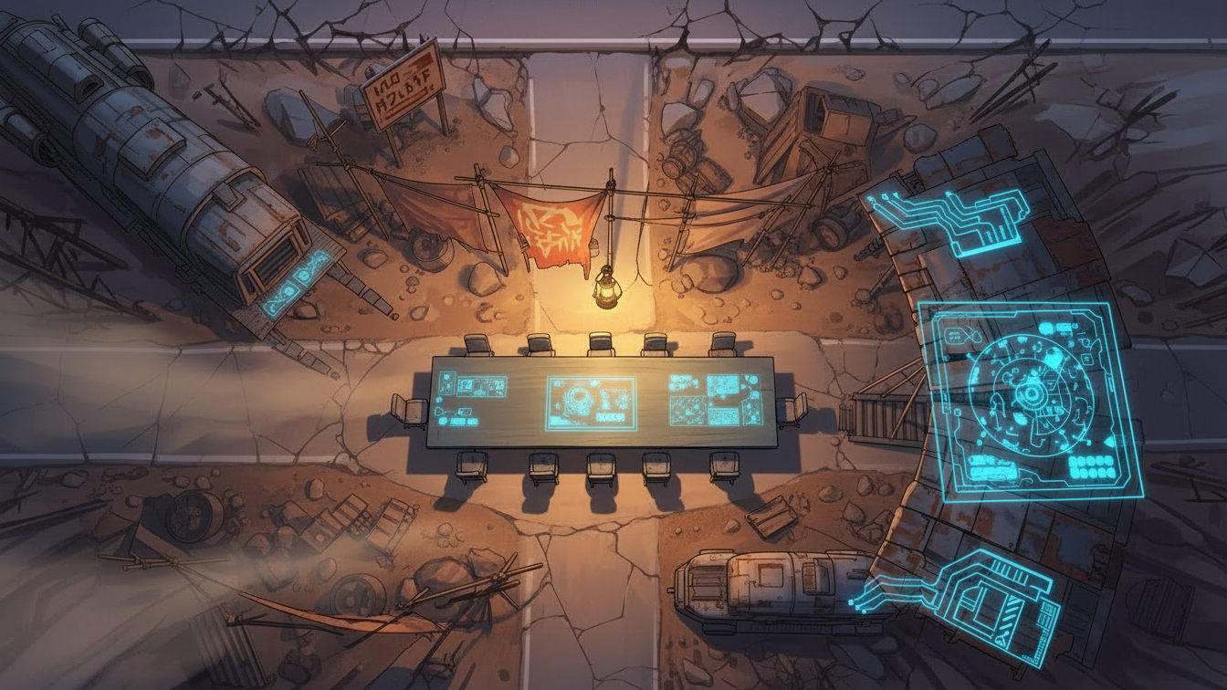 Faction parley scene reference